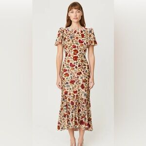 NWT Rhode Arabella Cream Vichy Rose Dress